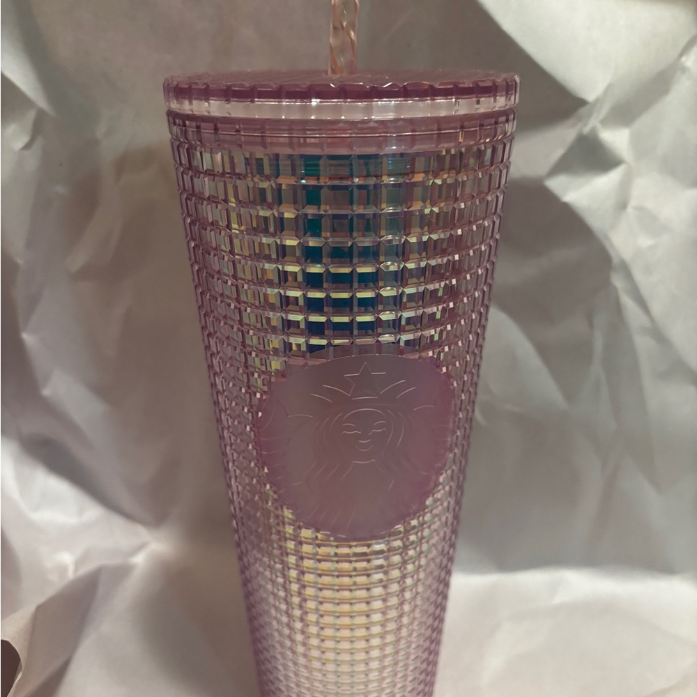 Starbucks Pink Geometric Accent Tumbler